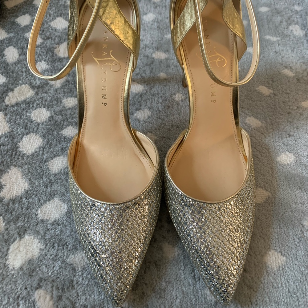Ivanka Trump gold and metallic heels